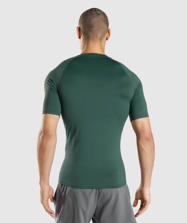 Panske Tricka Gymshark Element Baselayer Tmavo Zelene | BA8432910